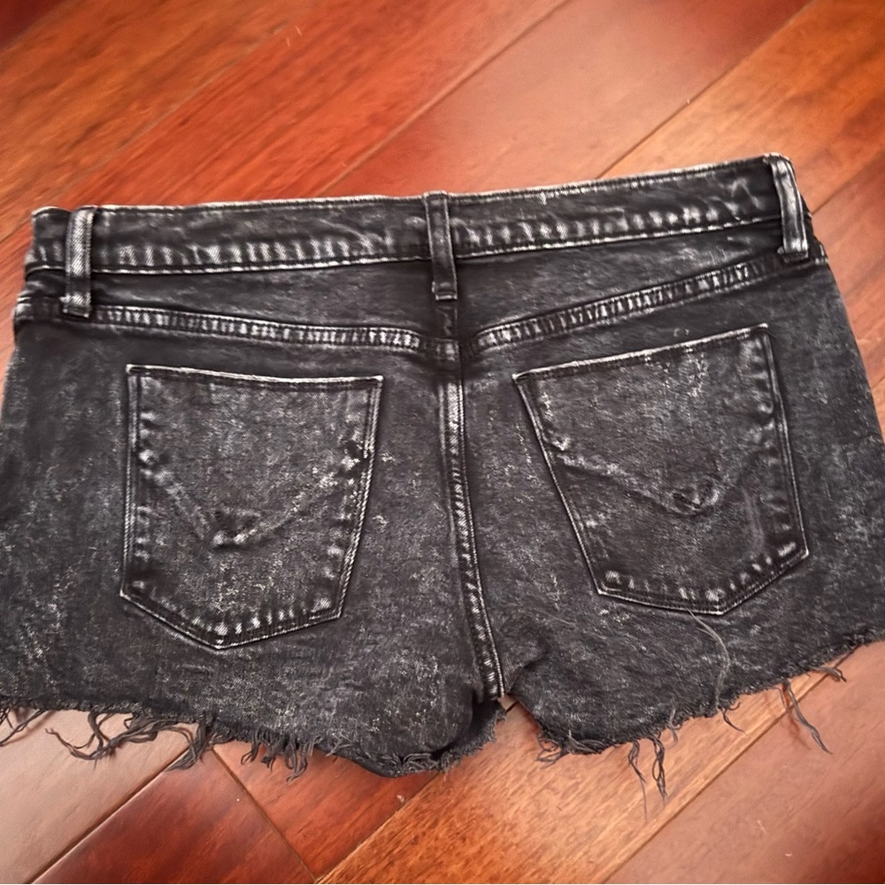 Hudson Jeans Washed Black Denim Shorts - Picture 2 of 2